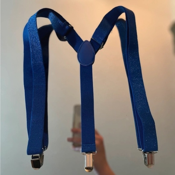 Other - Amazon Blue Sparkly Adjustable Suspenders